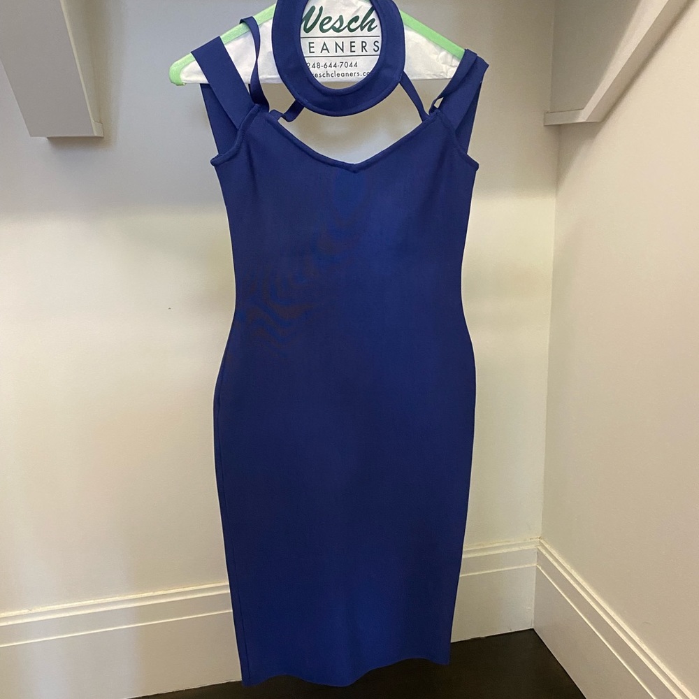 Body Con Mini Dress Royal Blue